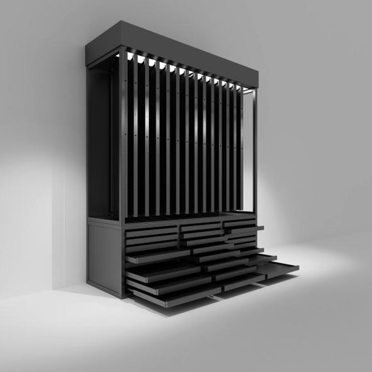 Waarom zou u voor uw winkel een verticaal keramisch displayrek met metalen gevelbeplating kiezen?